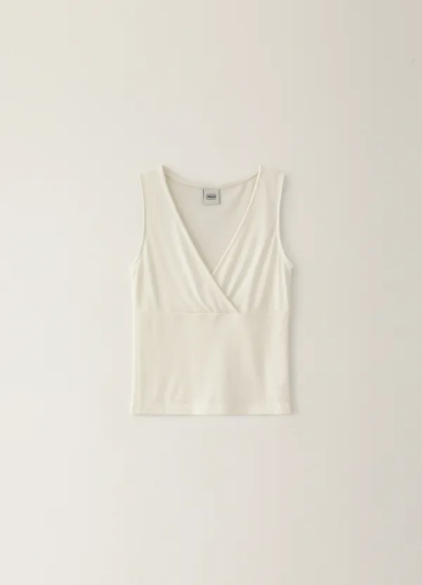 Knitted Span Sleeveless - Ivory