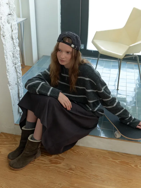 Swarm stripe knit (charcoal)