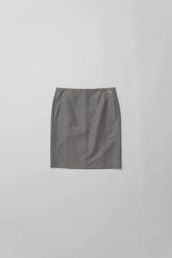 2nd) a glossy H skirt (misty grey)