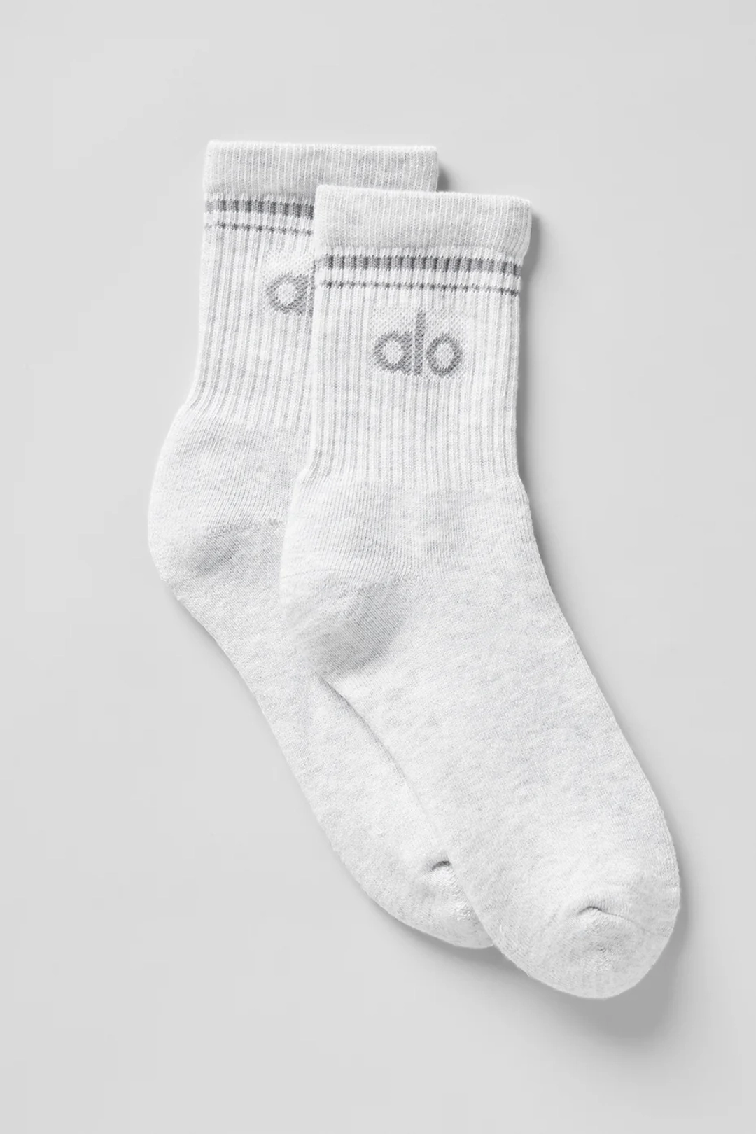 알로요가 Unisex Half-Crew Throwback Sock - White Heather/Grey 상품 이미지 1