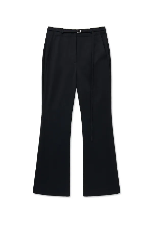 CUT OUT POINT STRING TROUSER IN BLACK
