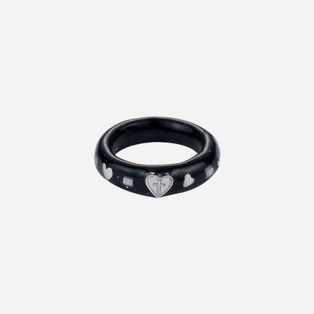 엔프프 heart term ring-black 상품 이미지 1