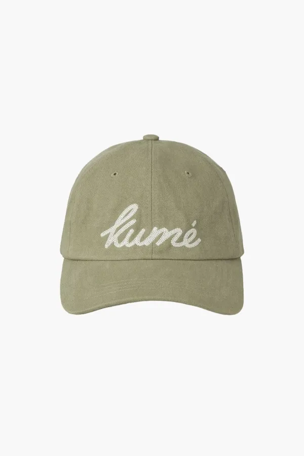 Chain Logo Vintage Ball Cap, Olive