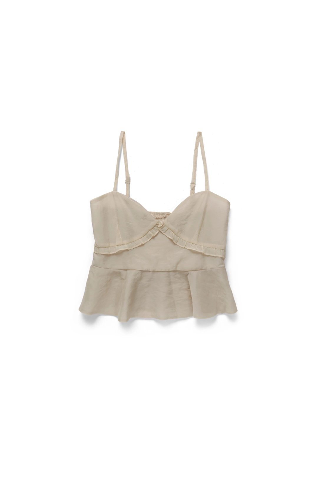 Olive organza blouse_beige
