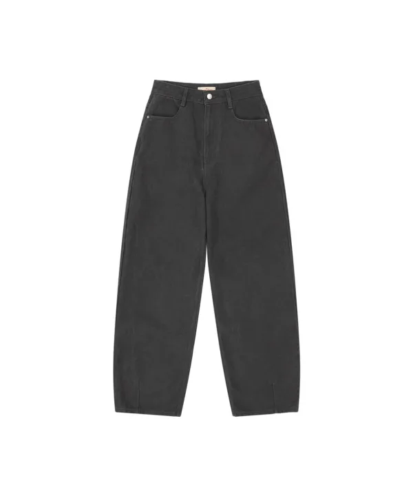 P3332 커브드 다잉 팬츠_Black