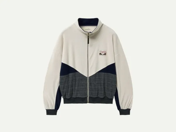 Via Colorblock zip-up (Multi ivory)