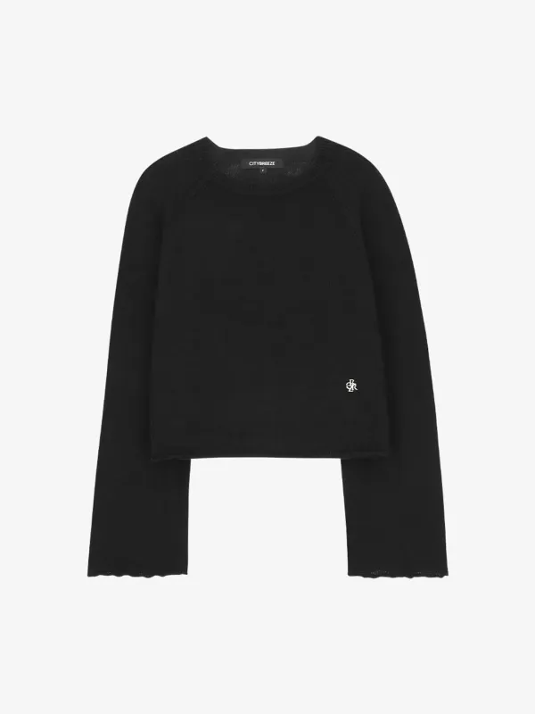 시어 레글런 루즈핏 니트_BLACK