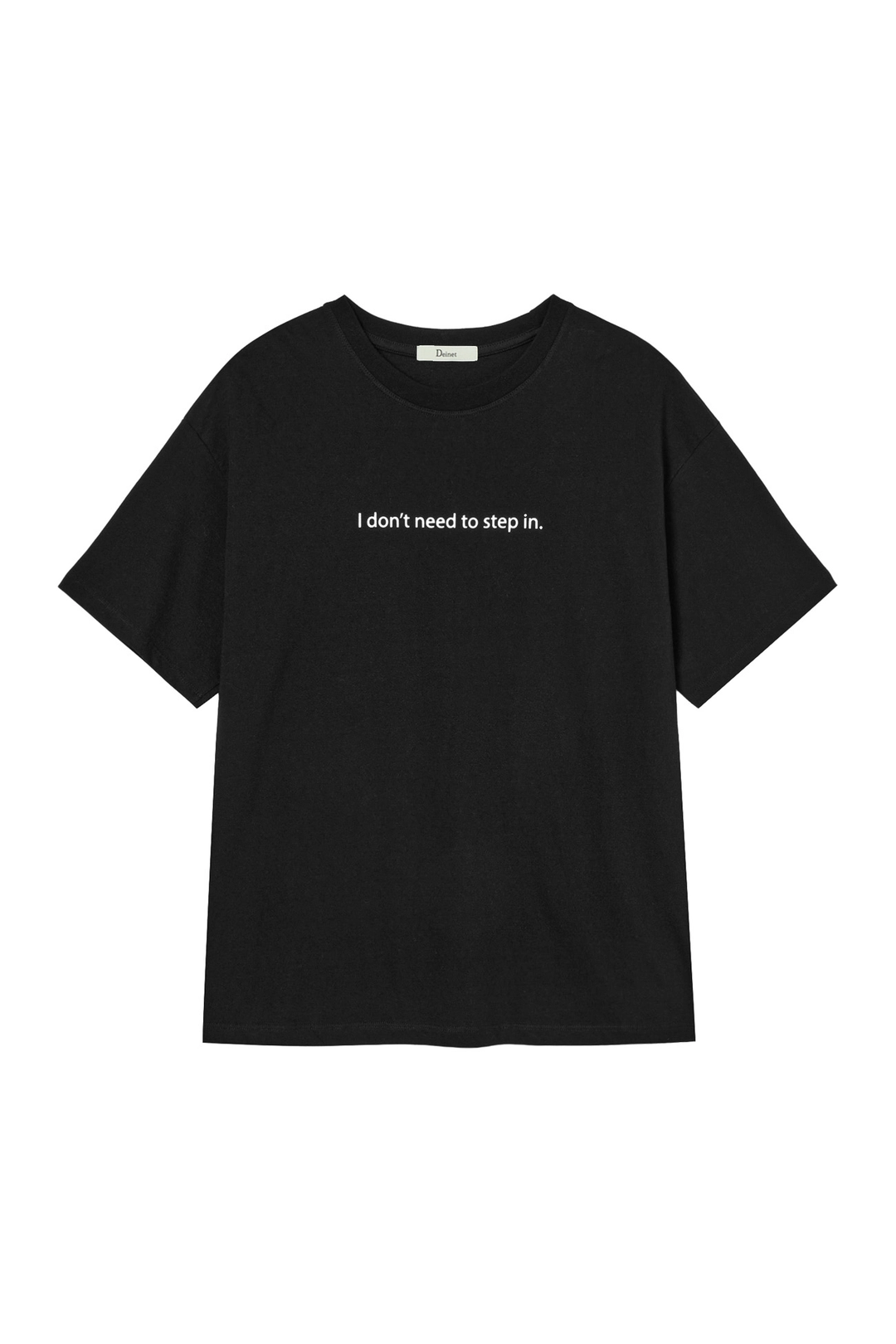 다이닛 [DJ PARK] I DON\'T NEED TO STEP IN T-SHIRT IN BLACK 상품 이미지 1