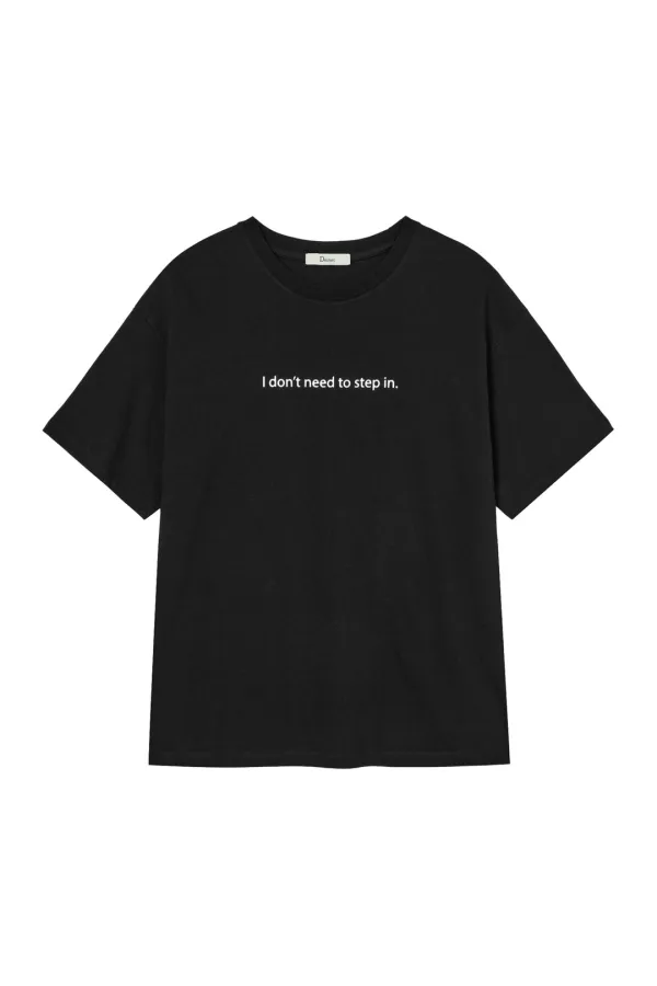 [DJ PARK] I DON\'T NEED TO STEP IN T-SHIRT IN BLACK