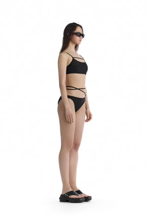 Scoop Neck Bikini Sets [ Black ]