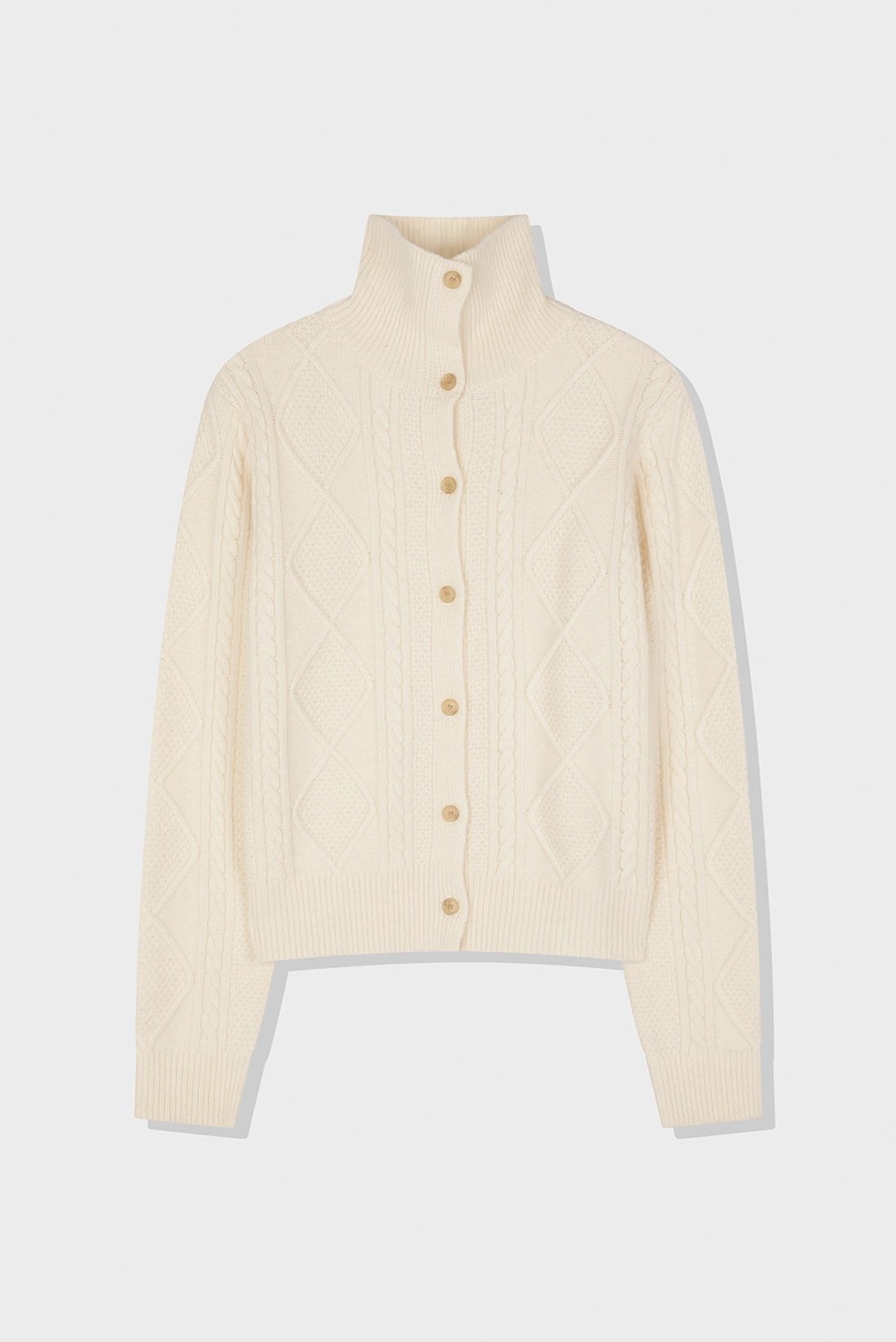 브렌다 브렌든 fisher high neck cardigan - ivory 상품 이미지 1
