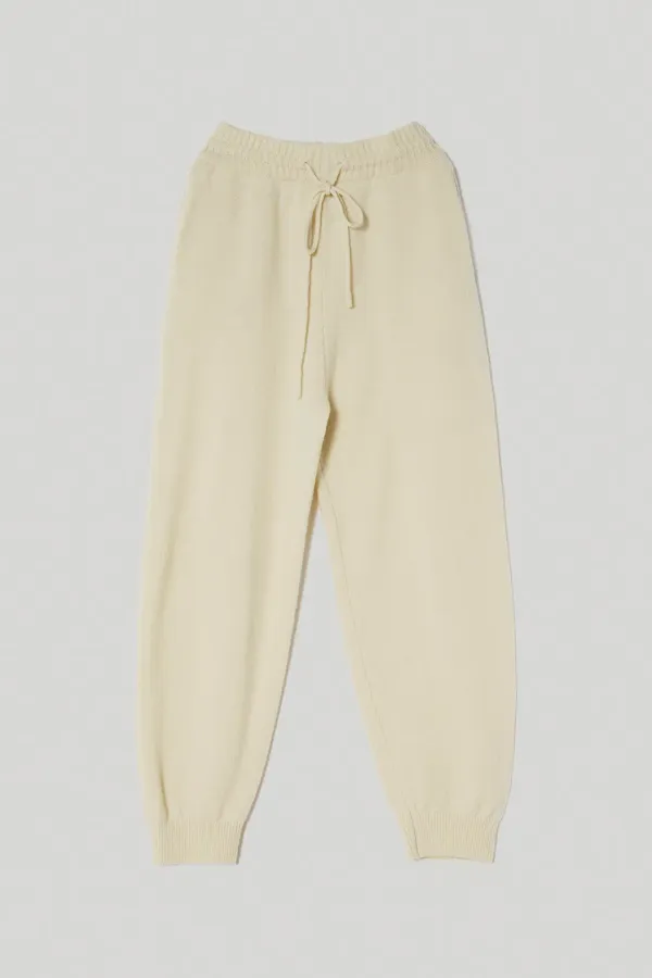 Wool knitted jogger pants (Ivory)