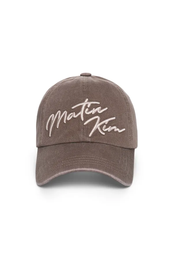 LOGO SCRIPT BALL CAP IN BROWN
