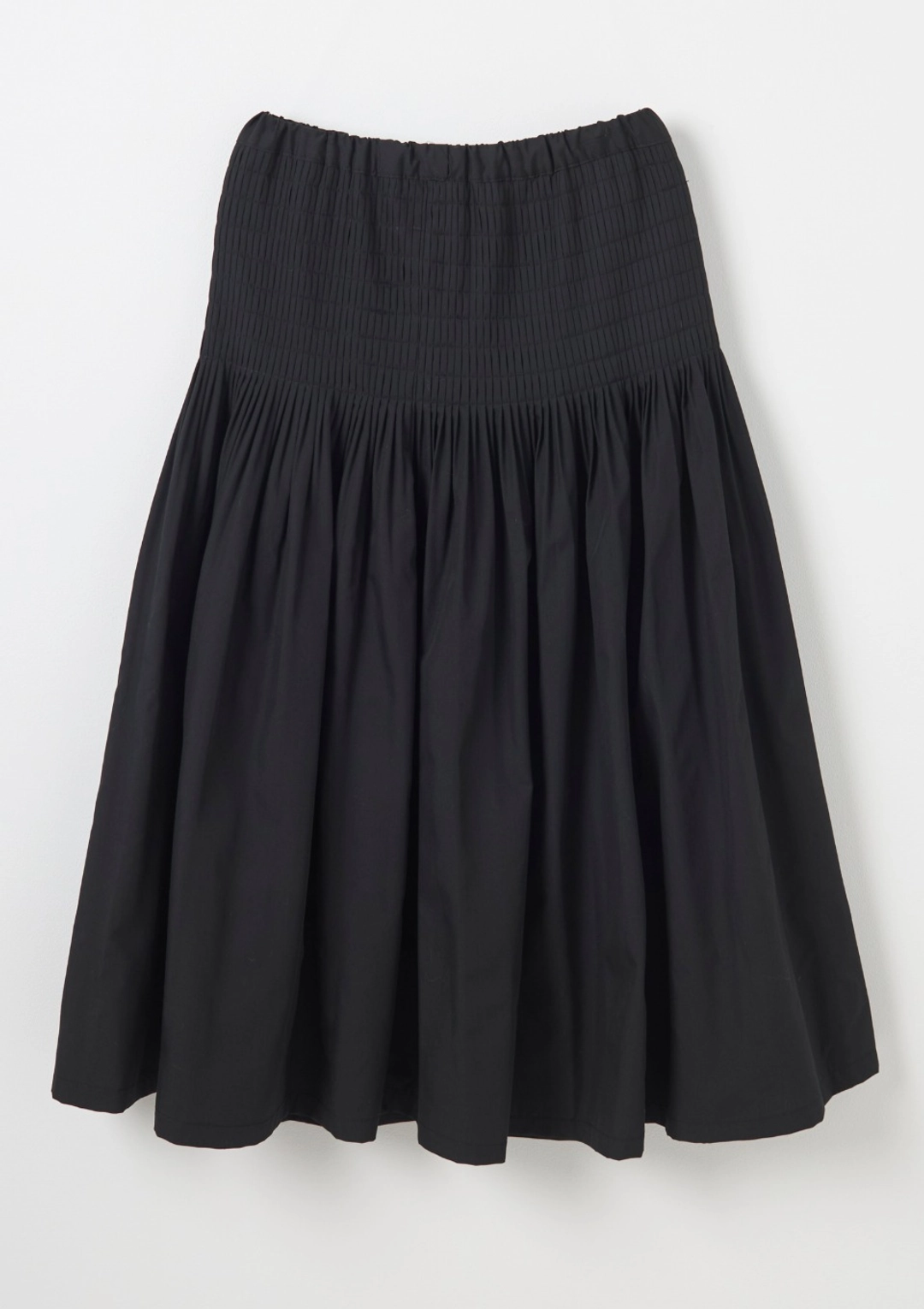 오픈도어 Handmade Wrinkle Pin Tuck Skirt BLACK 상품 이미지 1