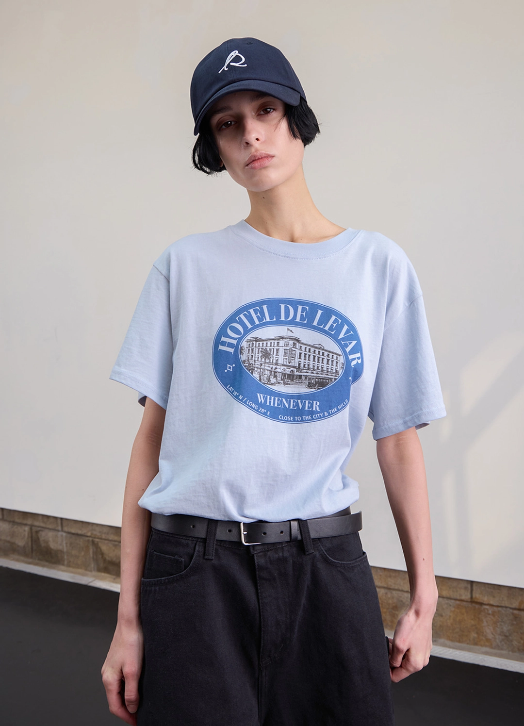 르바 Hotel De Levar T-Shirt - Powder Blue 상품 이미지 2