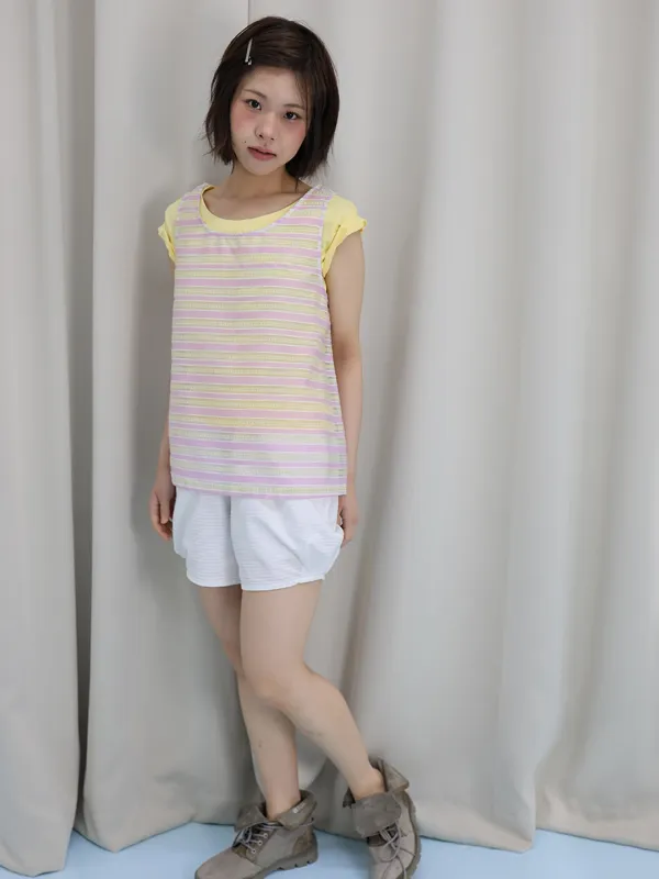 [4차 입고]Sheer Sherbet Top (Yellow Pink)