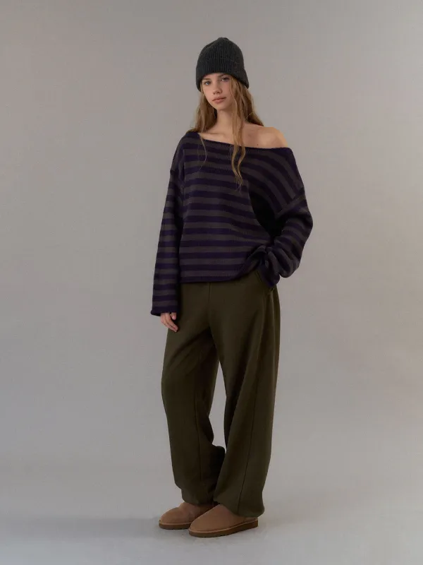 artisan cut detail sweatpants (khaki)