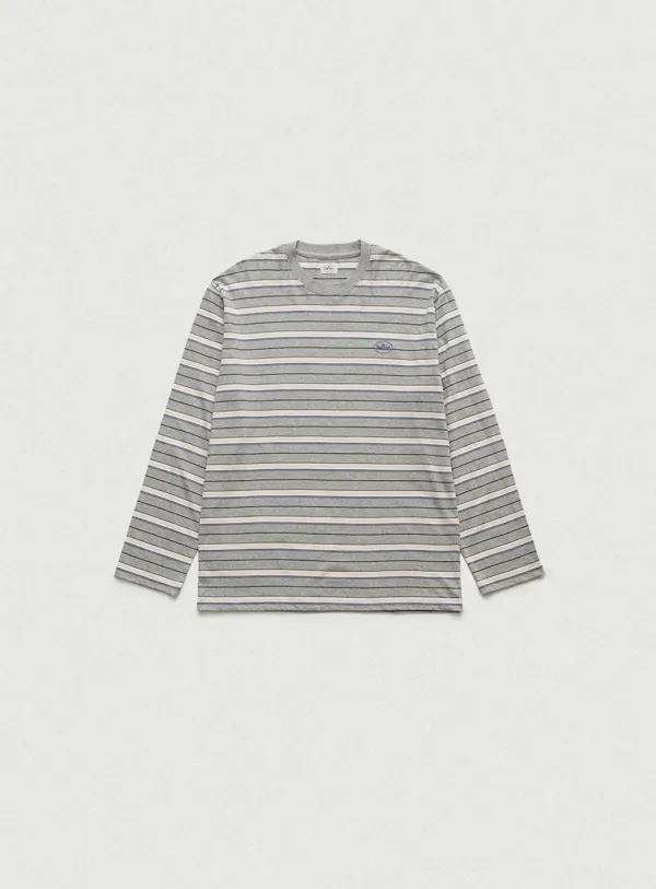 Lang Stripe Overfit T-shirt_Light Grey
