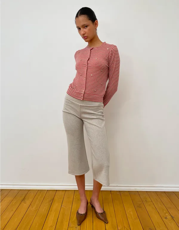 CAPRI FLARE PANTS, OATMEAL