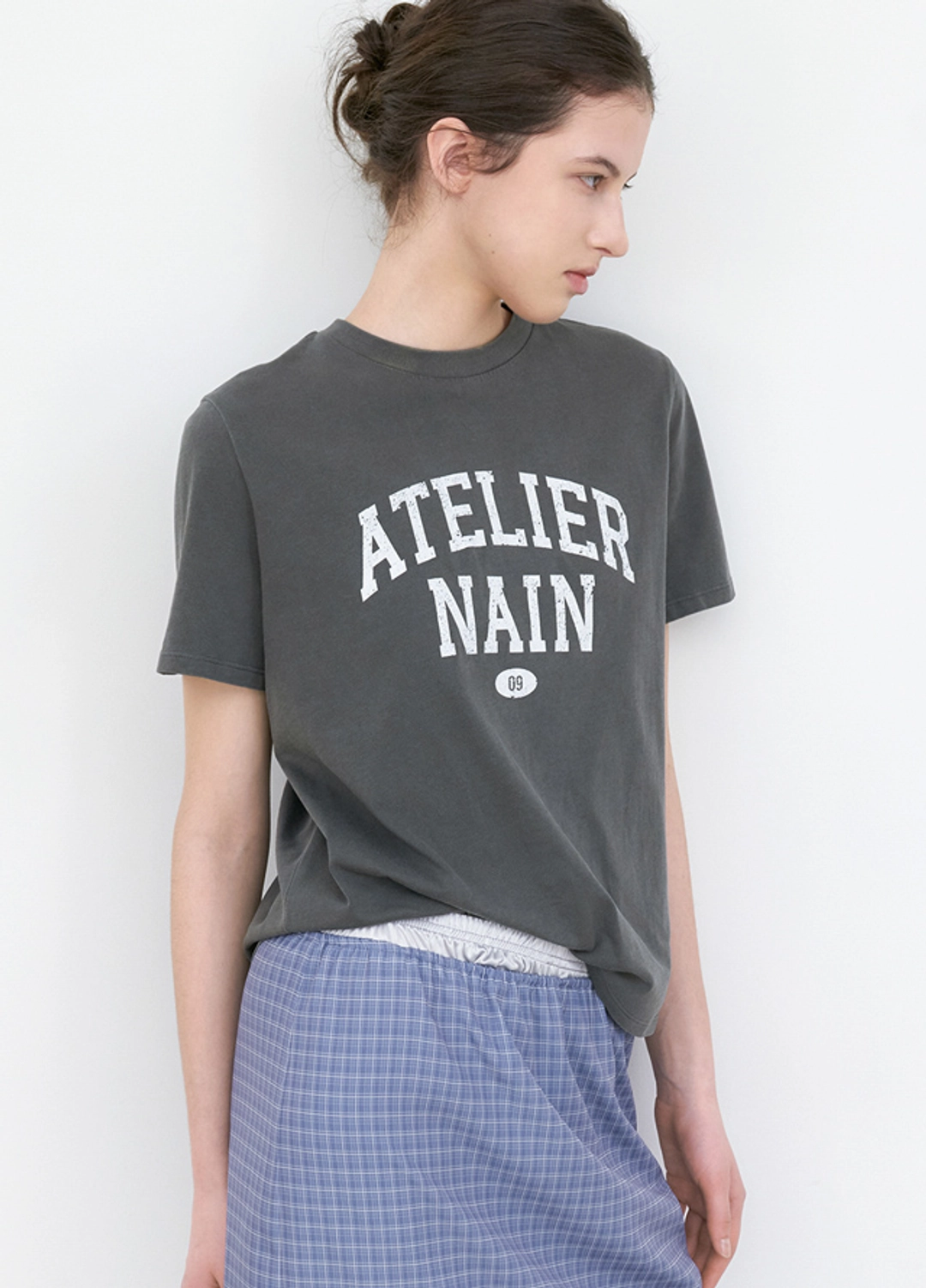 아뜰리에 나인 (T-7161)VINTAGE LOGO PIGMENT TEE 상품 이미지 2