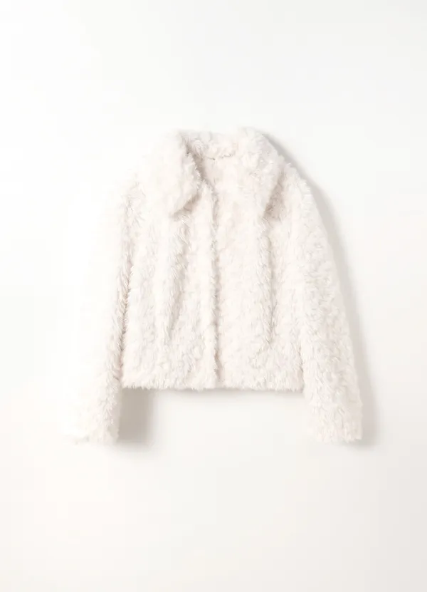 [9TH] Fluffy Soft Fur Jacket(White)