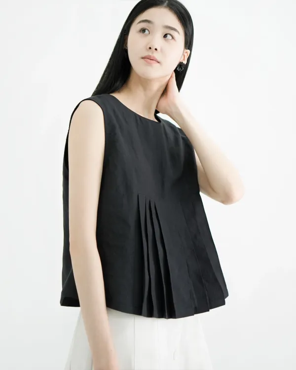 lowell pleats vest (open, 단독 주문 시 선발송)