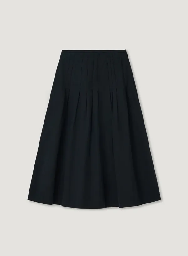 MERCI PINTUCK SKIRT_NAVY