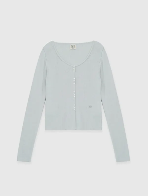 [15th 재입고] Limited U Neck Cardigan (Soft Mint)