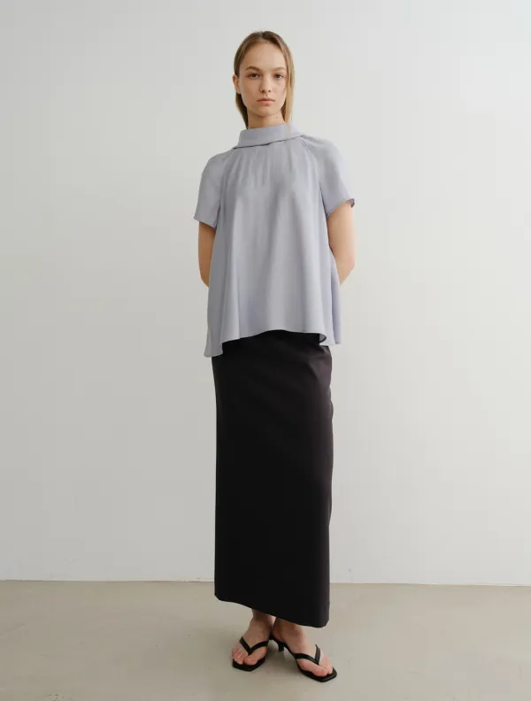 Lyla Flare Blouse (Pale Blue)