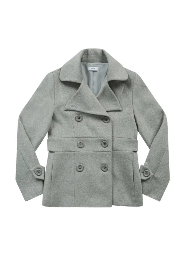 FOY BUTTON SHORT COAT / GRAY
