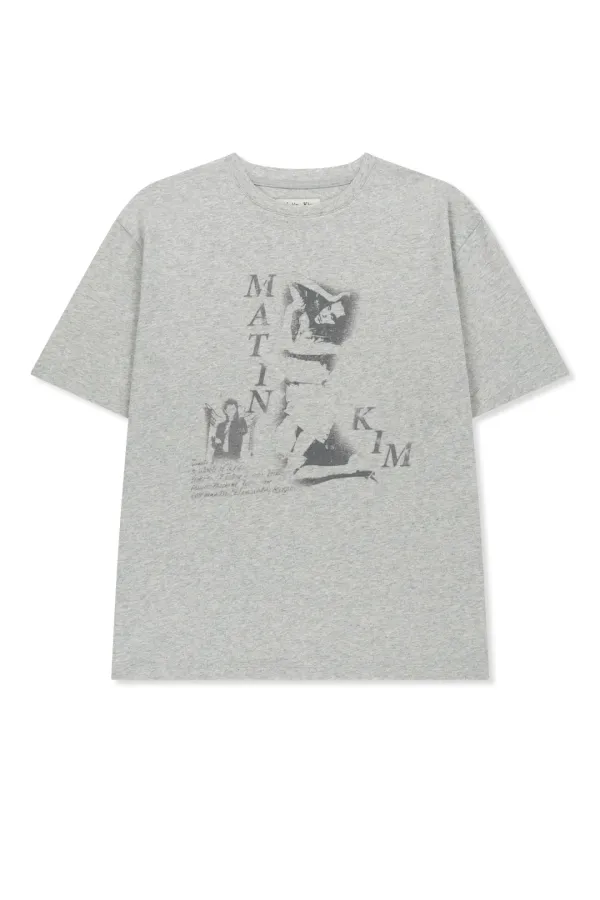 PORTRAIT GRAFFITI LOGO TOP IN LIGHT GREY