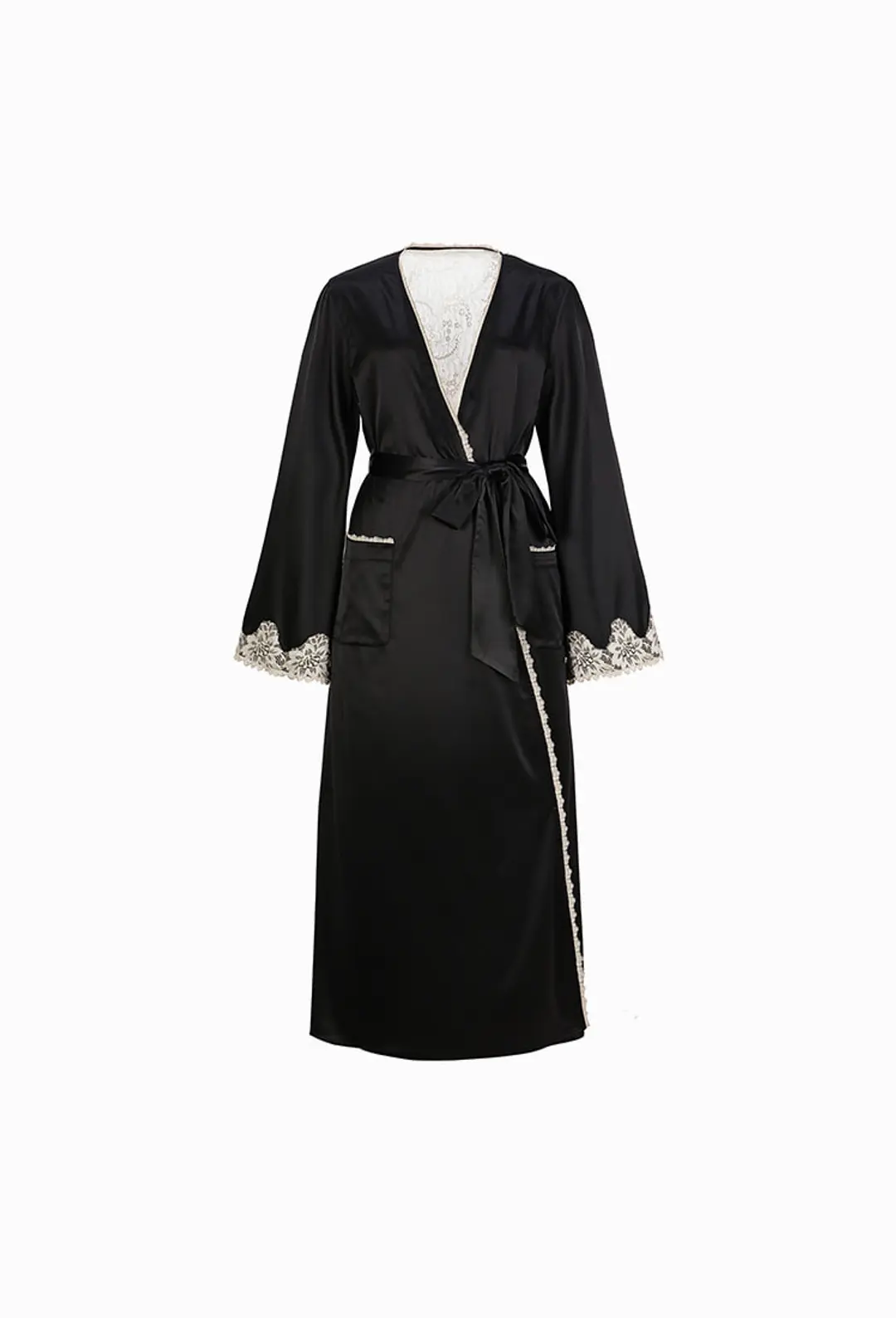 그레이스유 [GRACE SLIP] Long Robe (Black) 상품 이미지 3