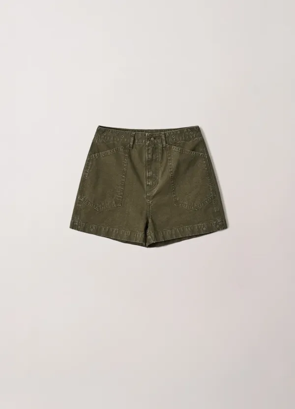 Garment Dyed Fatigue Shorts (Khaki)