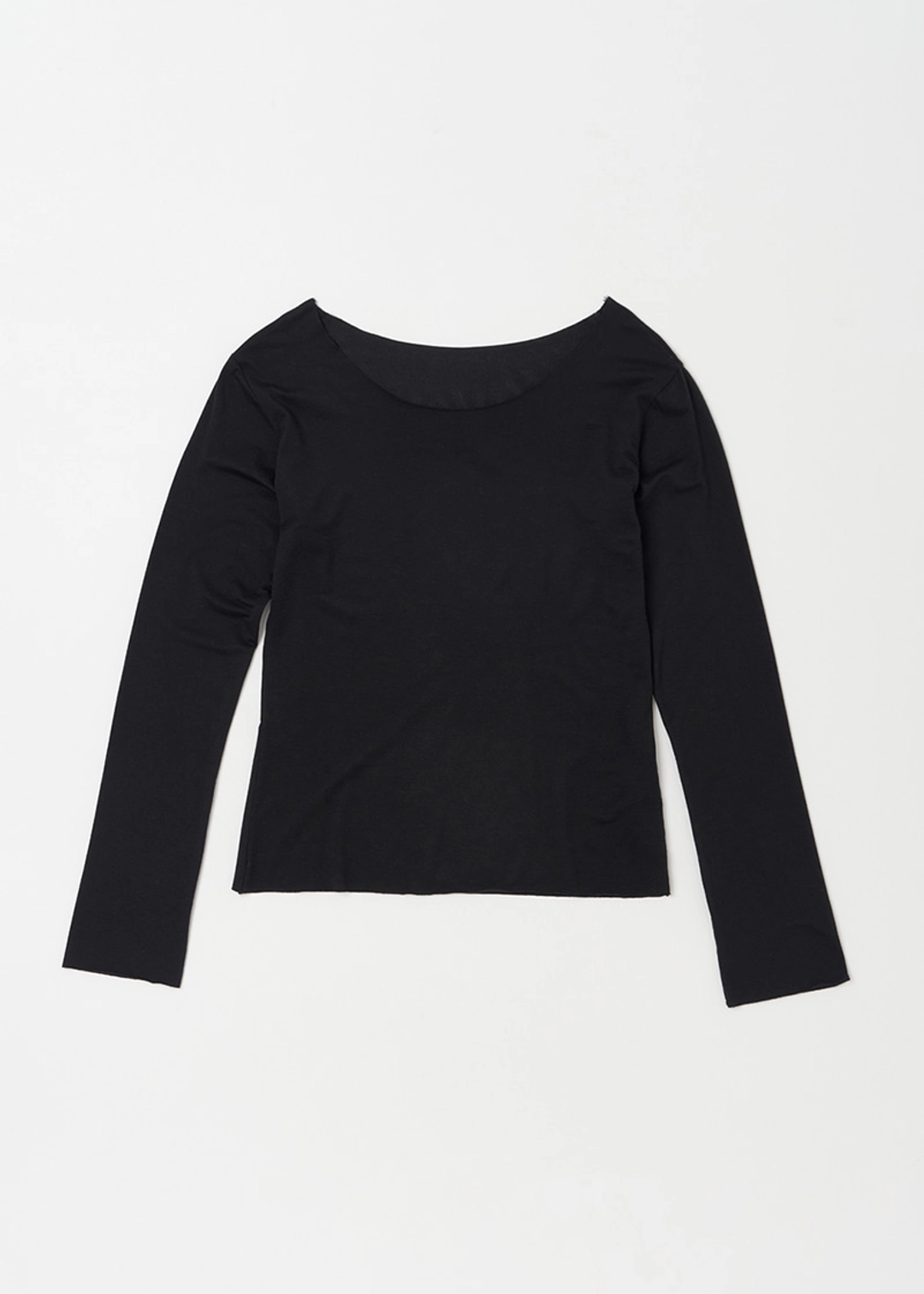 낫띵에브리띵 RAW-CUT SCOOP TOP IN BLACK 상품 이미지 1