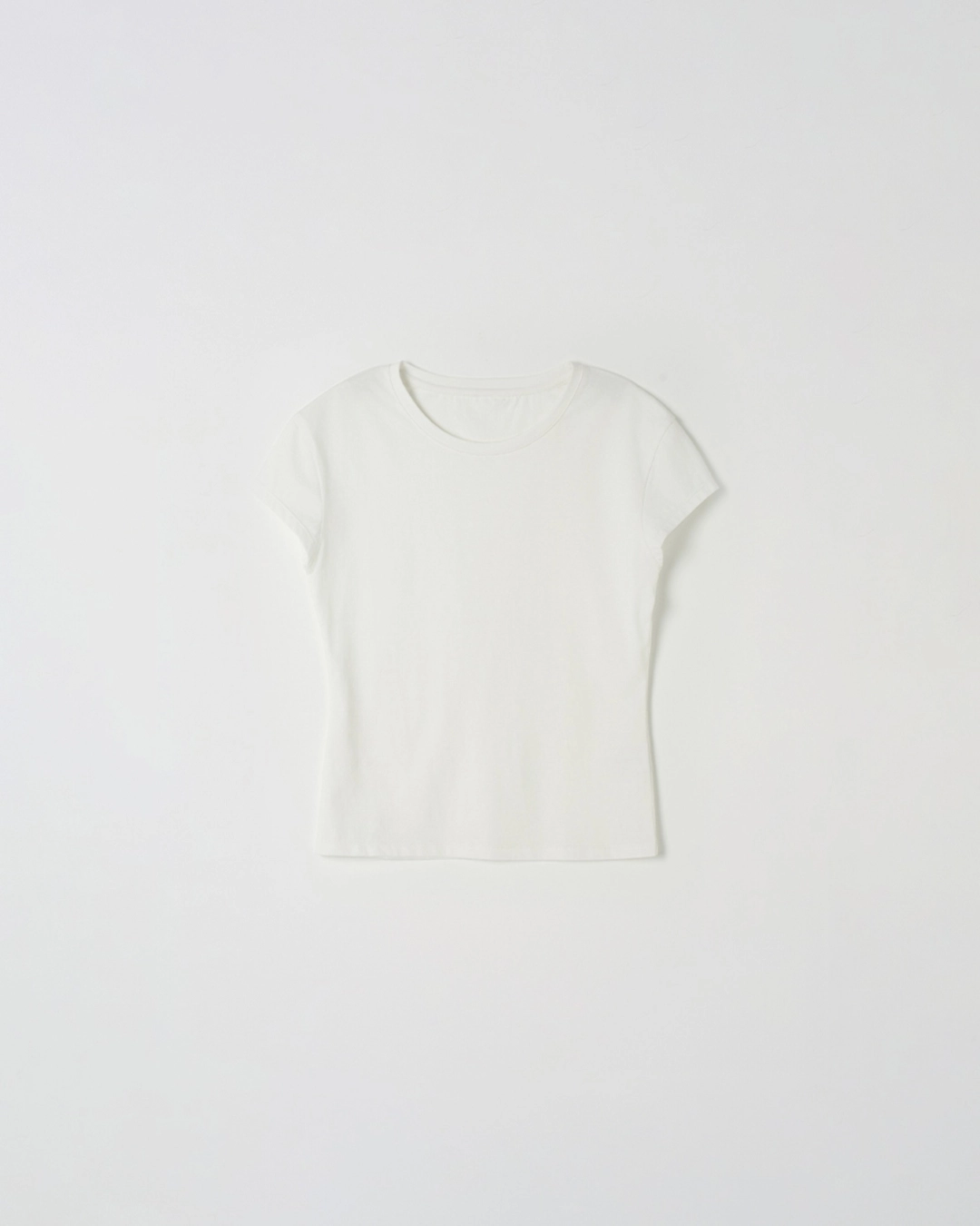 누아르나인 Curved Line T-Shirt [WHITE] 상품 이미지 1