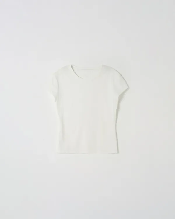 Curved Line T-Shirt [WHITE]