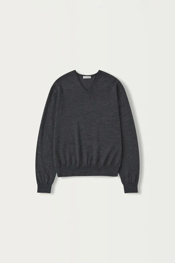 Foyer v-neck pullover (Charcoal)