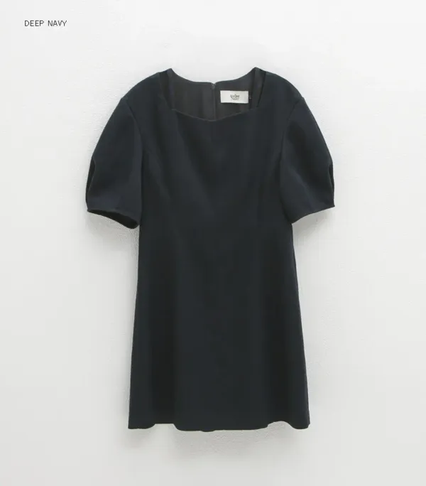 (OP-6176)NECK SLIT POINTED DRESS