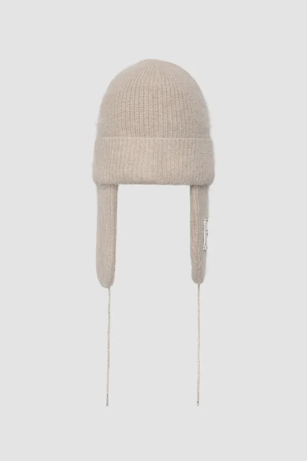 ANGORA EAR MUFF CAP_MID GREY