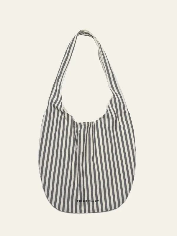 Olla Hobo Bag(Gray Stripe, Lined)