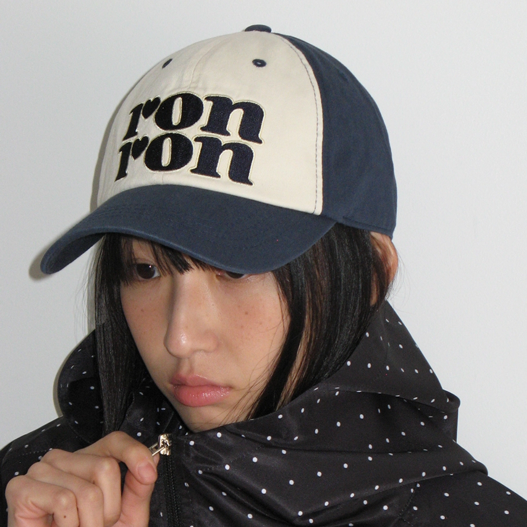 론론 LOGO BALL CAP IVORY NAVY 상품 이미지 2