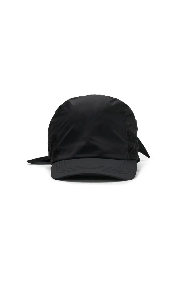 PUNCHING PAISLEY SCARF CAP, BLACK