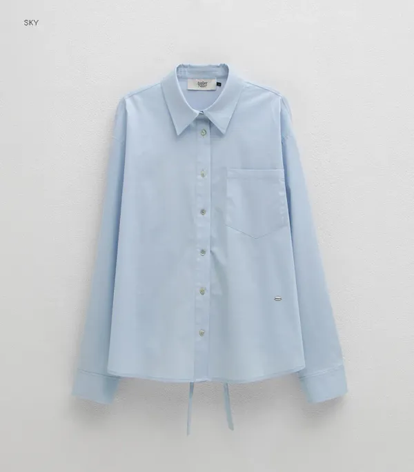 (BL-4288)LUNA BACK RIBBON SHIRT
