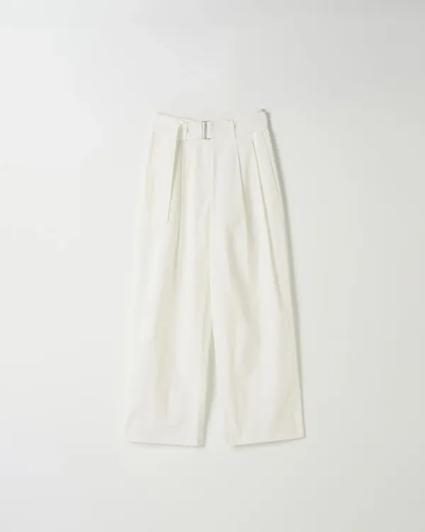 Belted Wide Pants [WHITE]