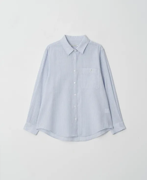 [3차] [6/2 예약배송] Soft Sheer Stripe Shirt_SKY BLUE