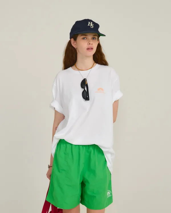 Mini OG Logo Tee_White & Salmon