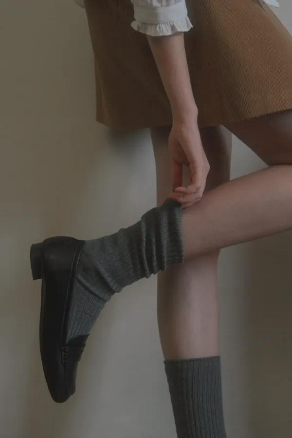 Basic cotton socks_charcoal