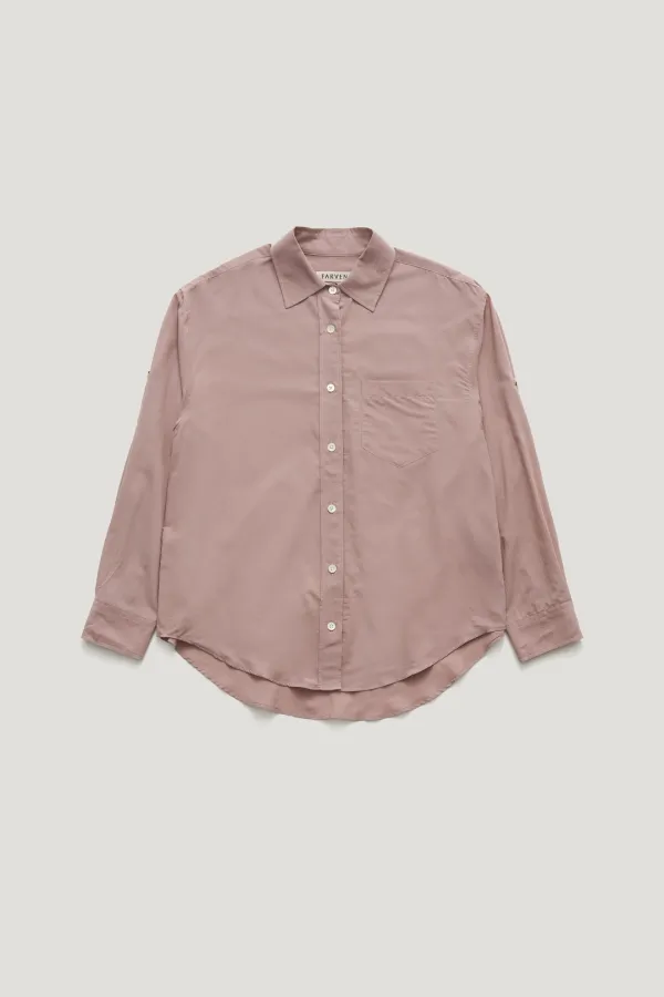 CUT ROLL-UP SHIRTS_FOG LAVENDER / ₩139,000