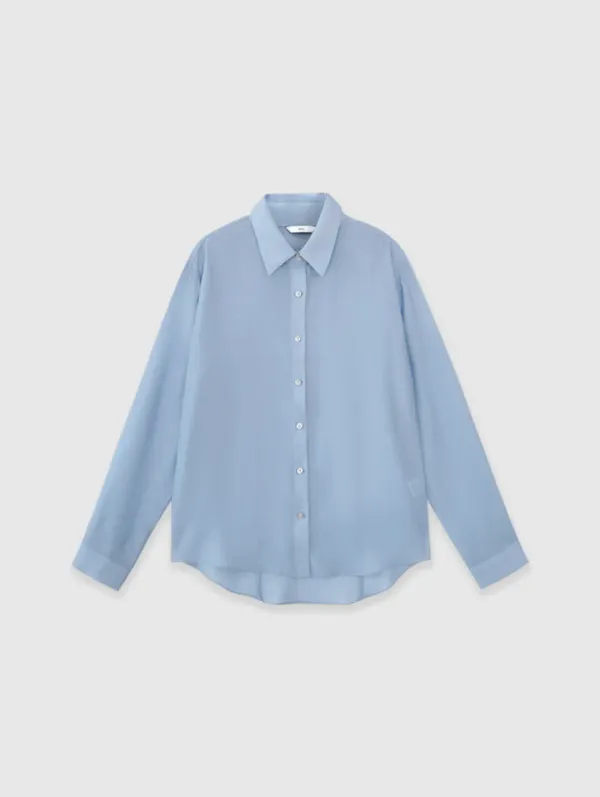 [76th 예약주문] Tencel Silky Shirts (Sky Blue)