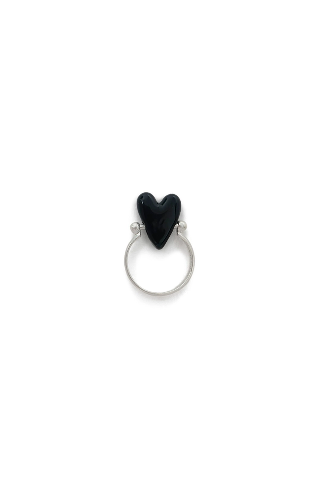 띵크플랜트 [Fotl X THINKPLANT] Heart Ring, Black 상품 이미지 1